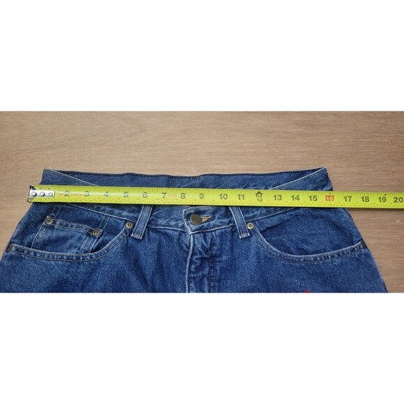 LL Bean Double L Relaxed Fit Fleece-Lined Blue Jeans Size 14 Women's - Picture 10 of 12